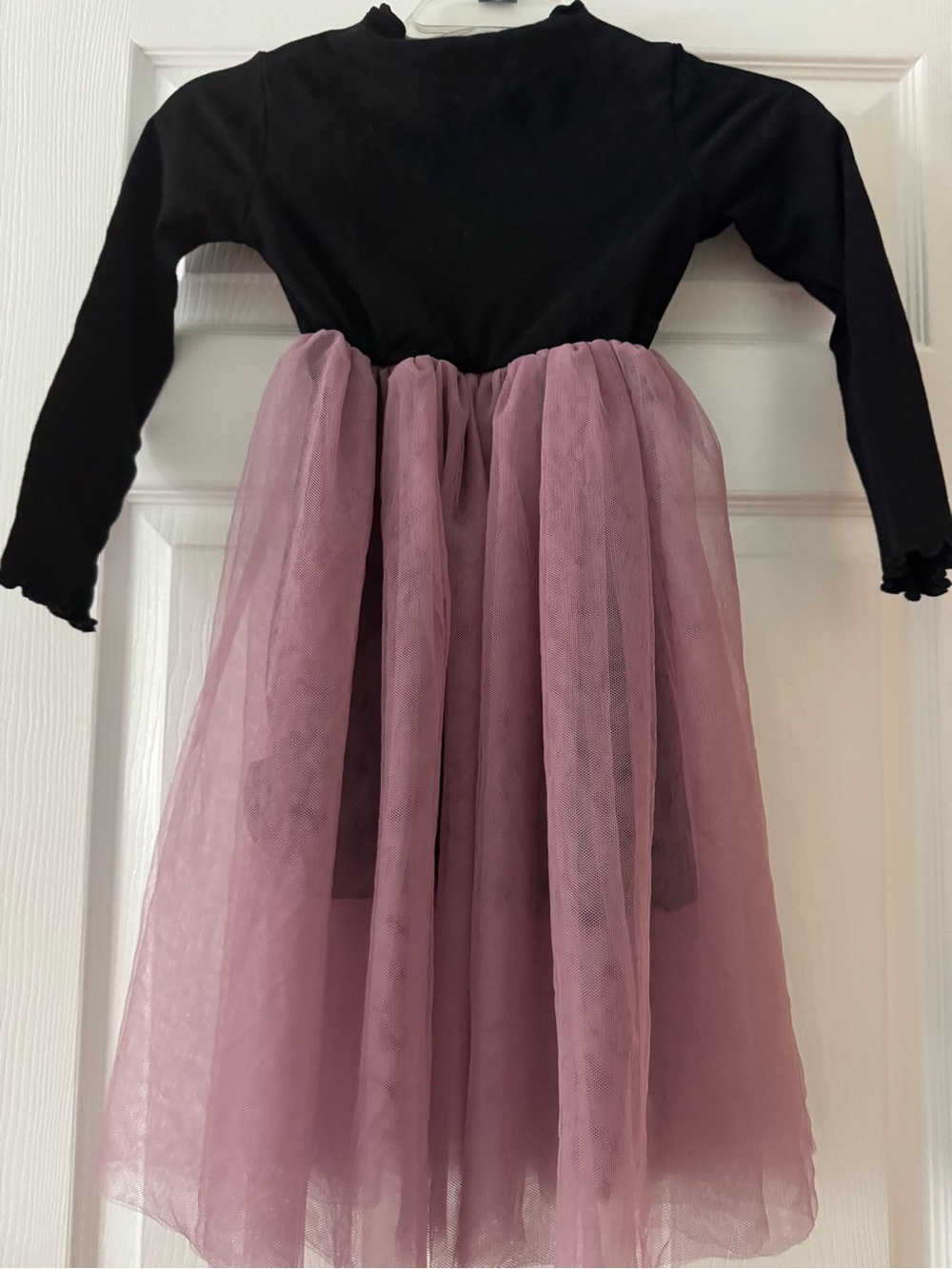 Black & Mauve Tulle Skirt Kids Dress - [Brand]